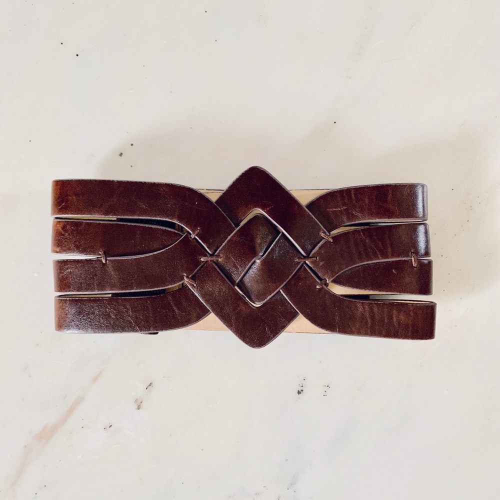 Faux Leather Snap-On Belt